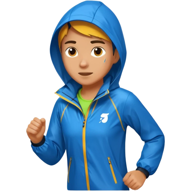 Runner in rain emoji