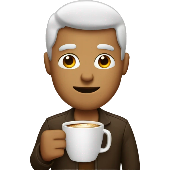 Man with coffe  emoji