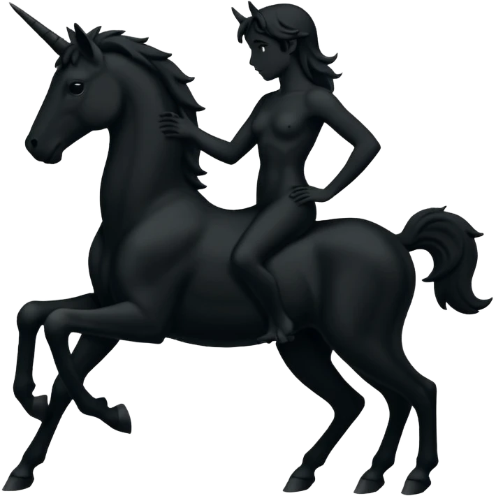 centaur silhouettes emoji