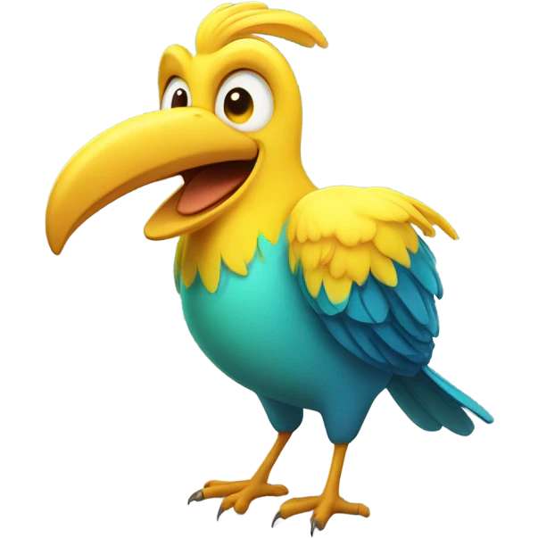 Big bird singing bird is the word emoji