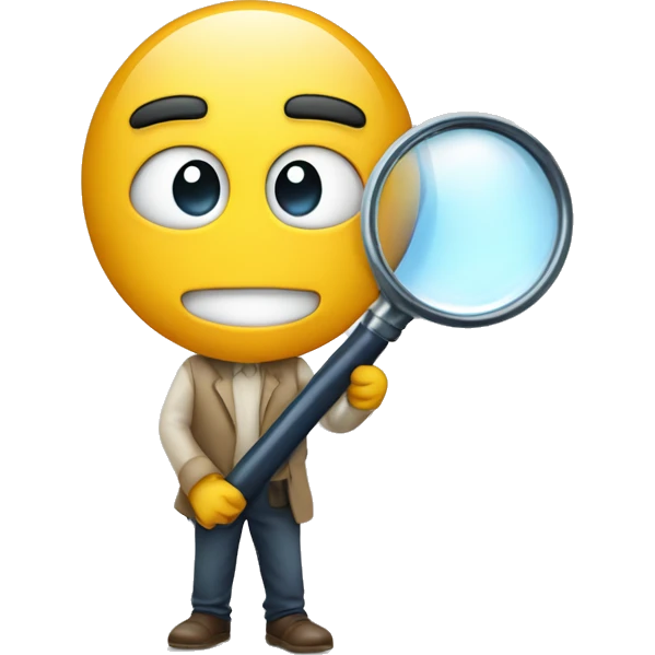 dedective with magnifying glass in his hand emoji