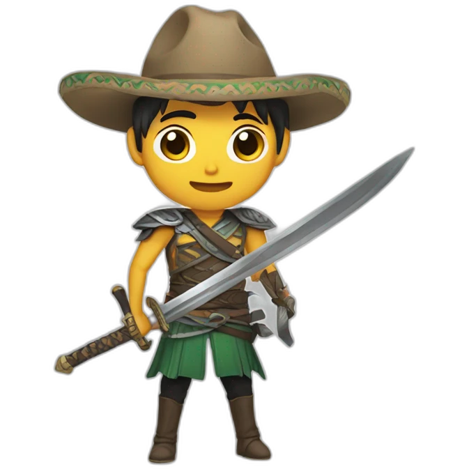 anime-mexican-with-swords emoji