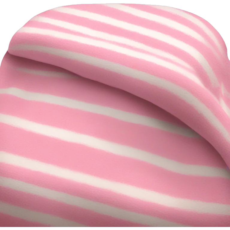 Pink blanket with fluffy white stripes emoji