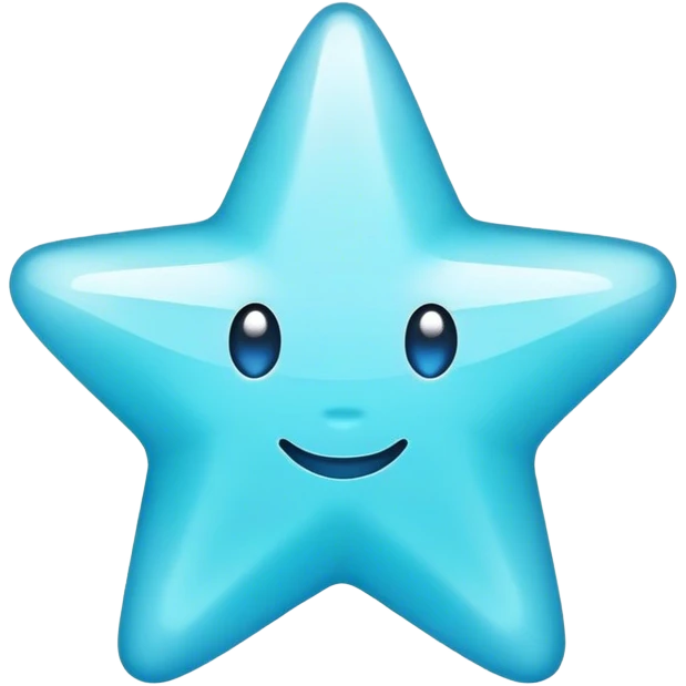 Aqua blue star emoji