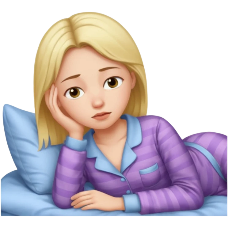 Chica apunto de dormir blanca emoji