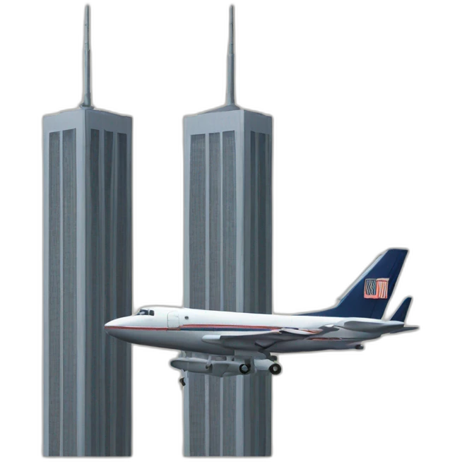 Twin towers planes emoji