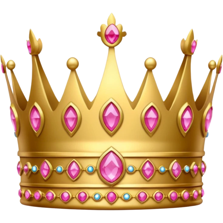 crown with pink jewels emoji