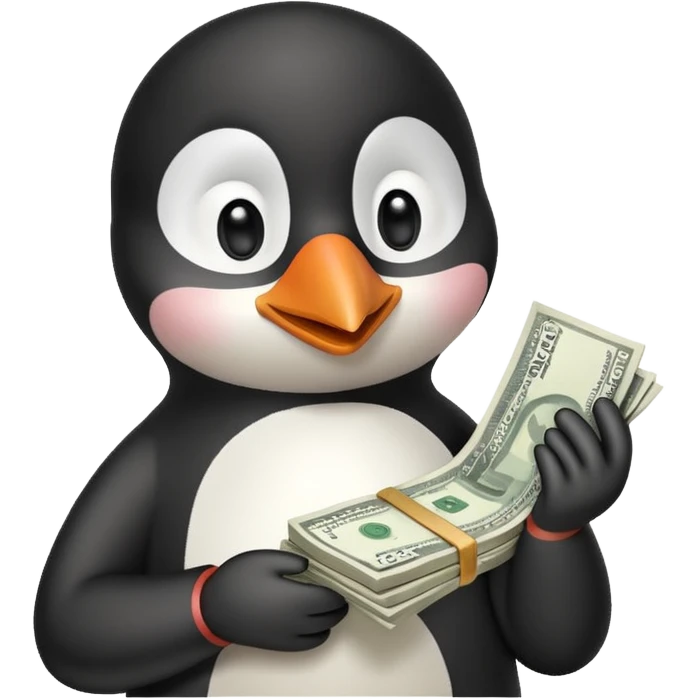 pingu and money emoji