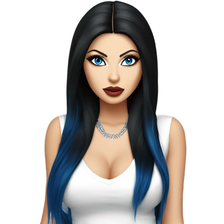 Haifa wehbe in blue eyes emoji