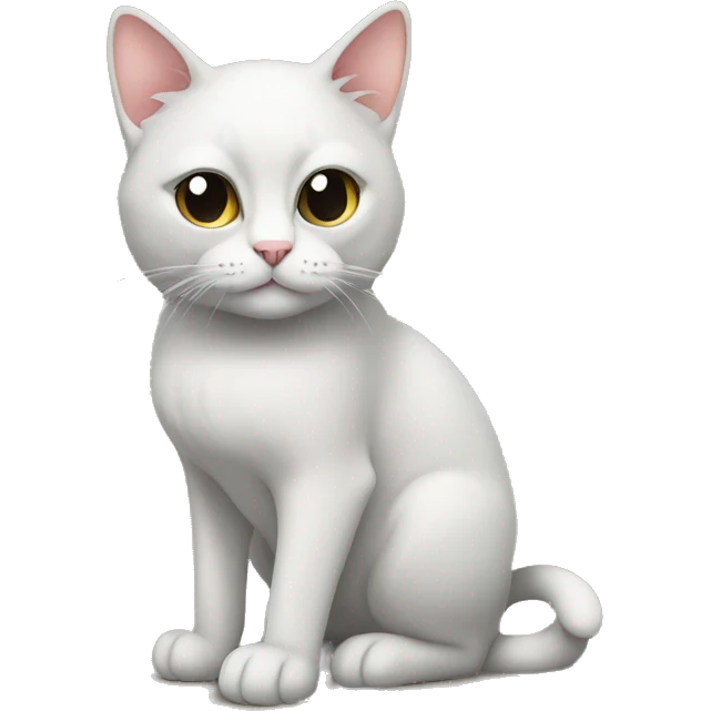 think about domestic short chair cat emoji