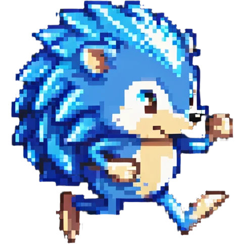 blue hedgehog running emoji