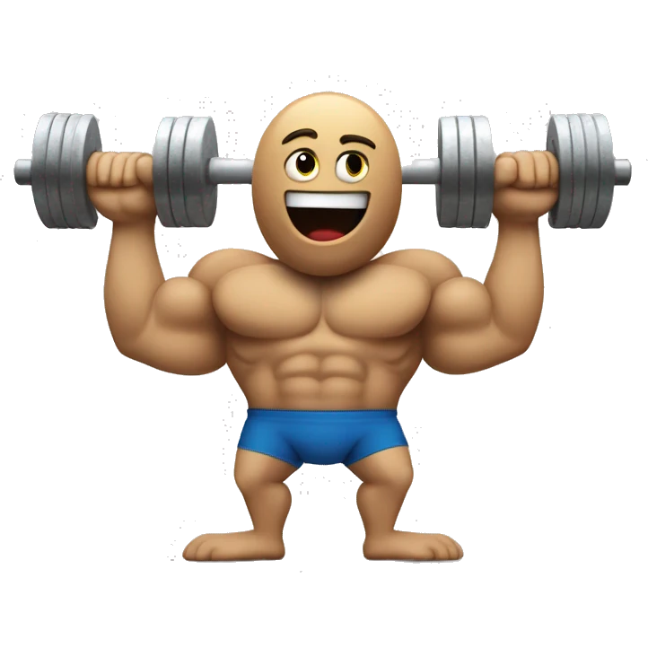 The emoji of a flexing arm and a weight lifter represents strong resolve and commitment to achieving goals. emoji