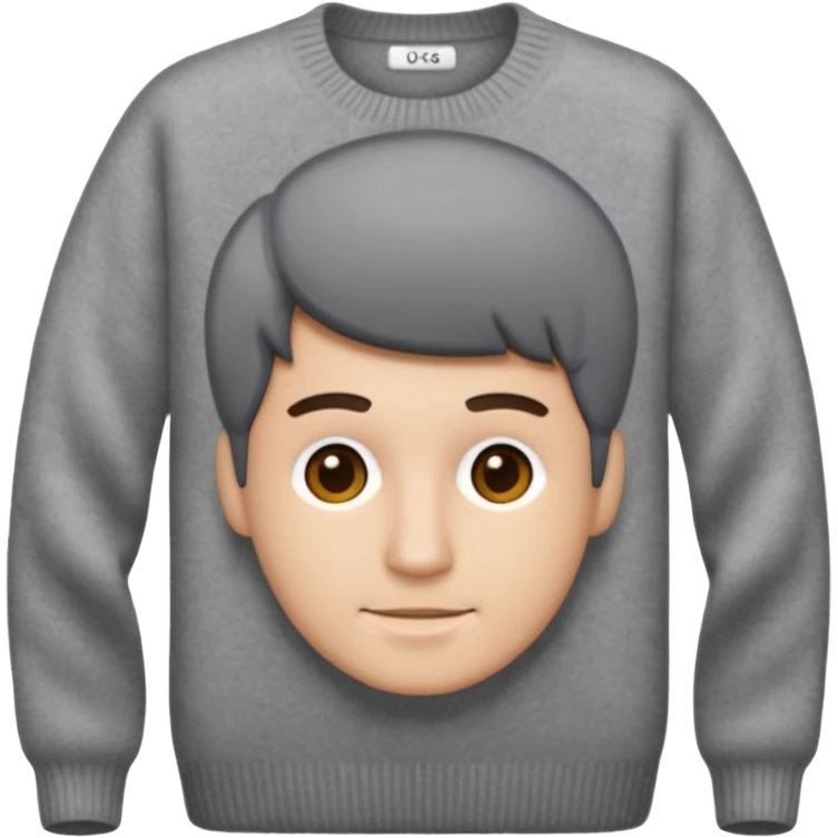 cashmere sweater grey men, just the sweater emoji