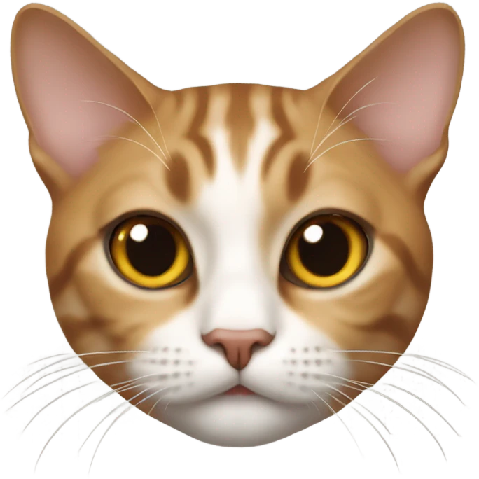 Realistic cat brown laying  emoji
