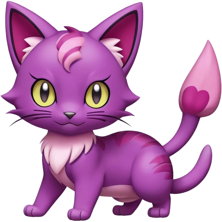 Liepard-Skitty-Purrloin-Delcatty-Pokémon-Fakémon-hybrid-creature (full body) emoji