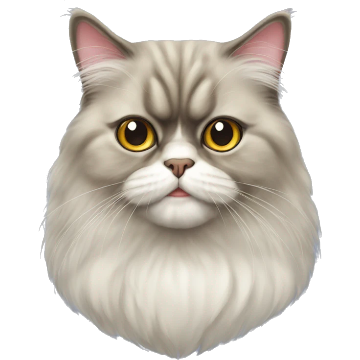 Persian cat portrait emoji