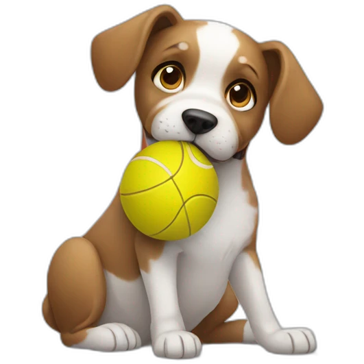 Dog with a ball emoji