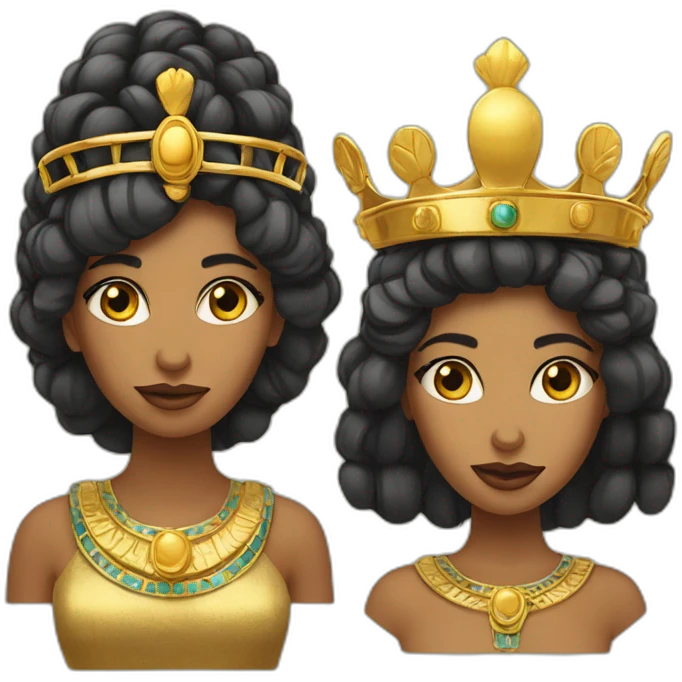La reine cleopatre et sa couronne emoji