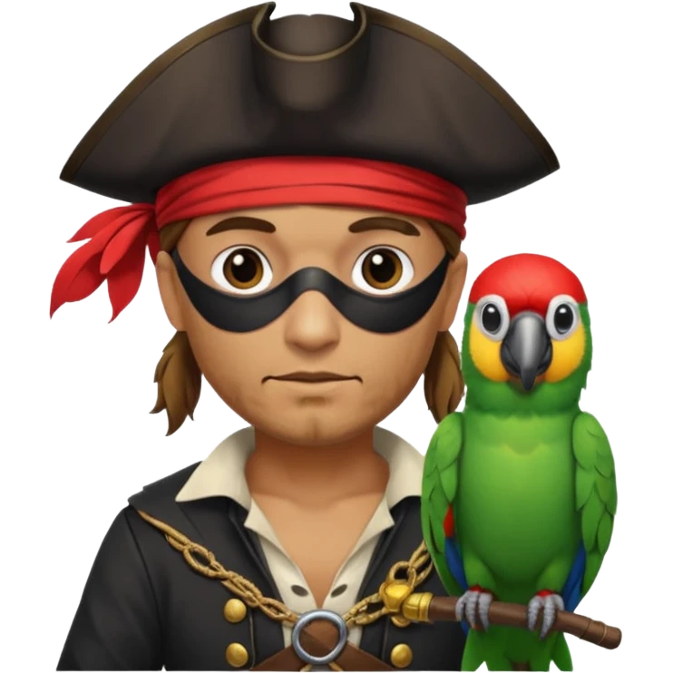 pirate and parrot emoji