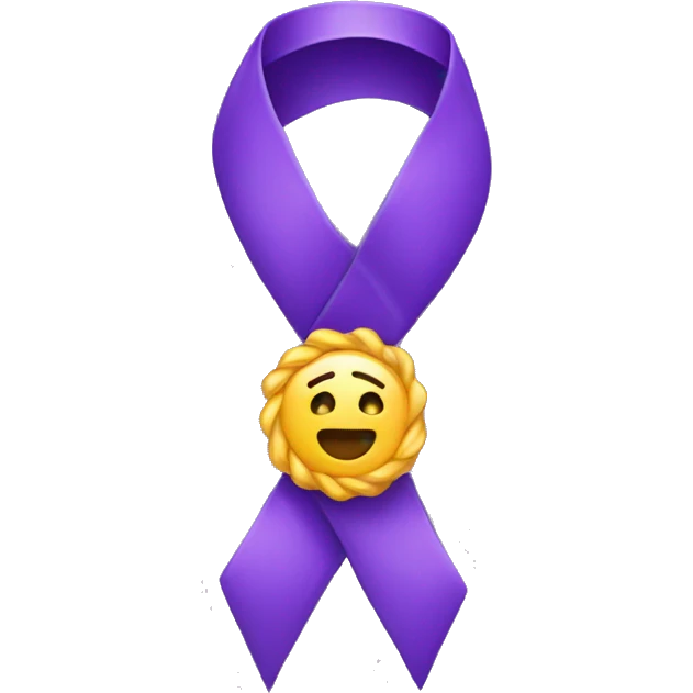 purple ribbon emoji