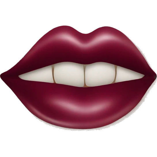 Burgundy kiss imprint  emoji