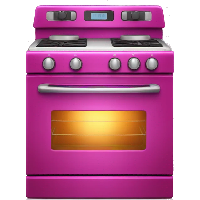 Realistic magenta oven isolated. emoji