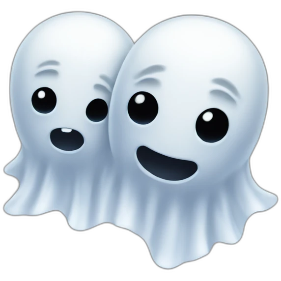 two ghosts hugs emoji