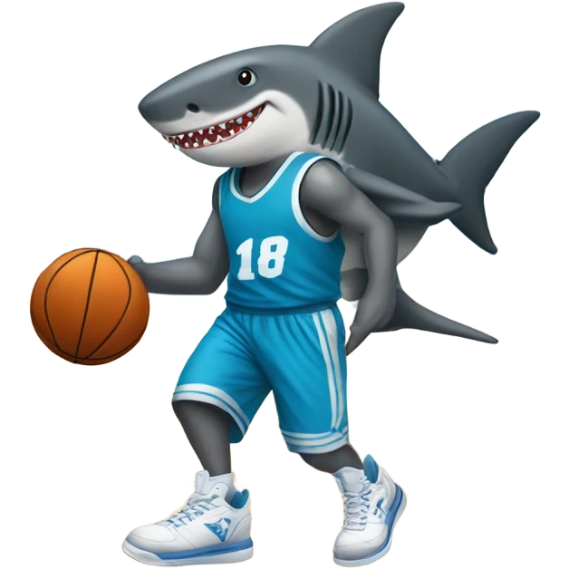 Shark playing basketball  emoji