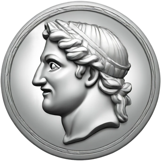 Silver Greek coin emoji