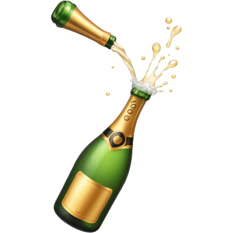 Champaine bottle spurt emoji