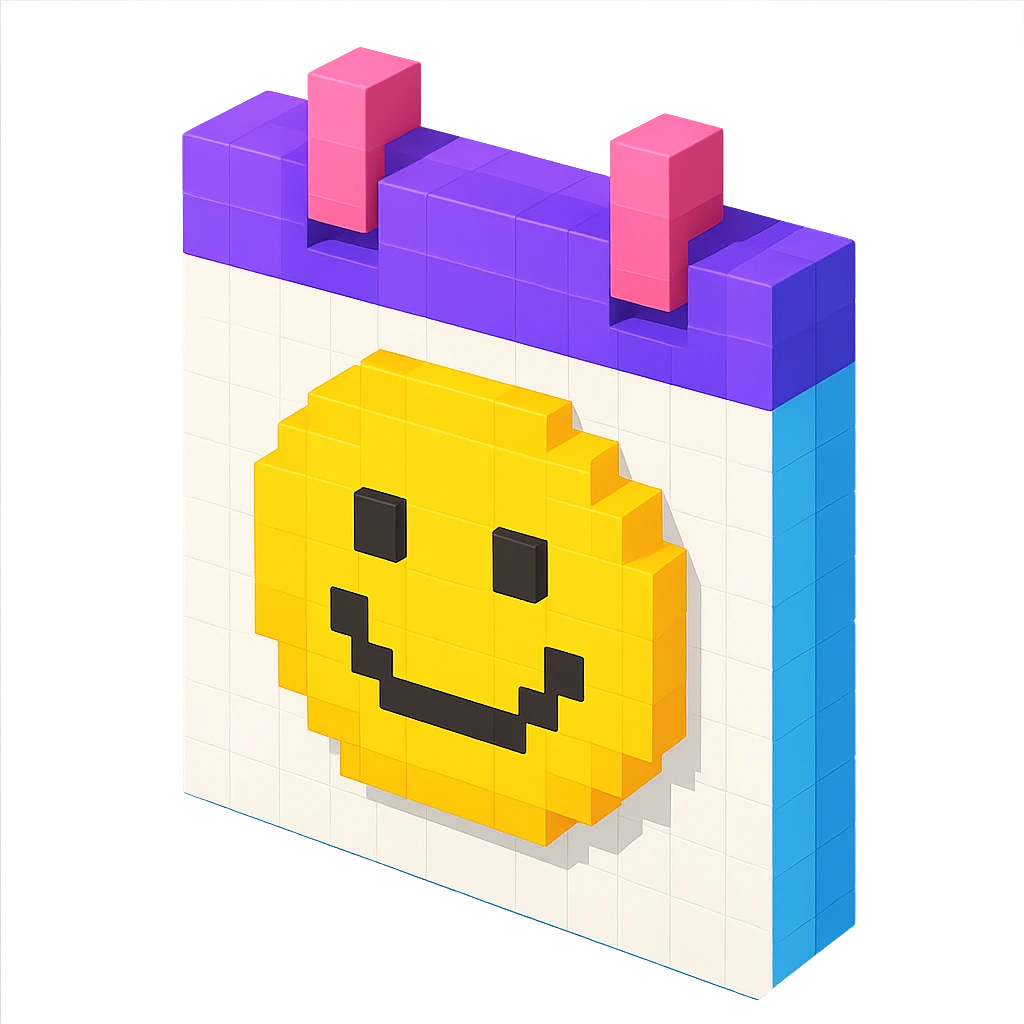 simple planner page happy emoji