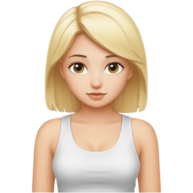 Naked blonde girl with tits emoji
