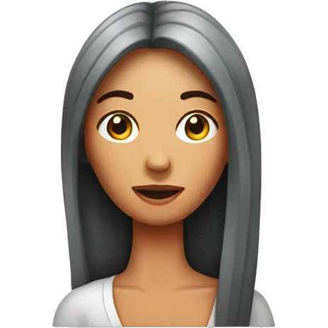 A woman, a shrimp's head emoji