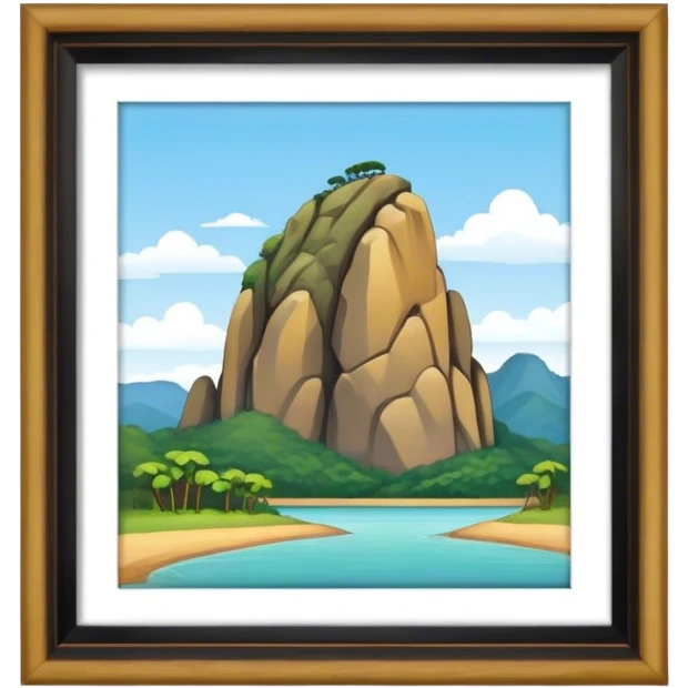 Cinematic Realistic Guatapé Rock Emoji emoji