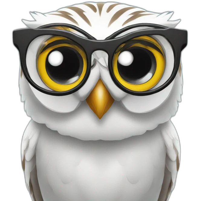 owl in eyeglasses brings money emoji