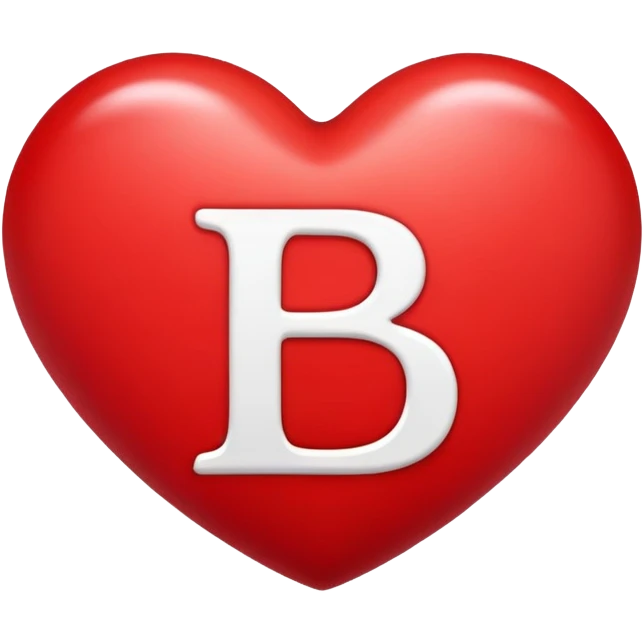 heart with the letter B inside emoji
