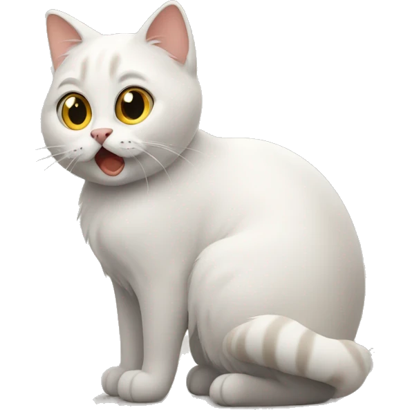 Cat showing back emoji