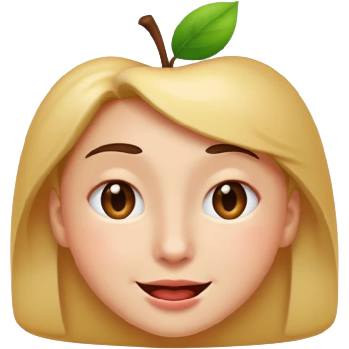 portrait of a person inspired by the reference image, winking expression, simple background, apple emoji style emoji