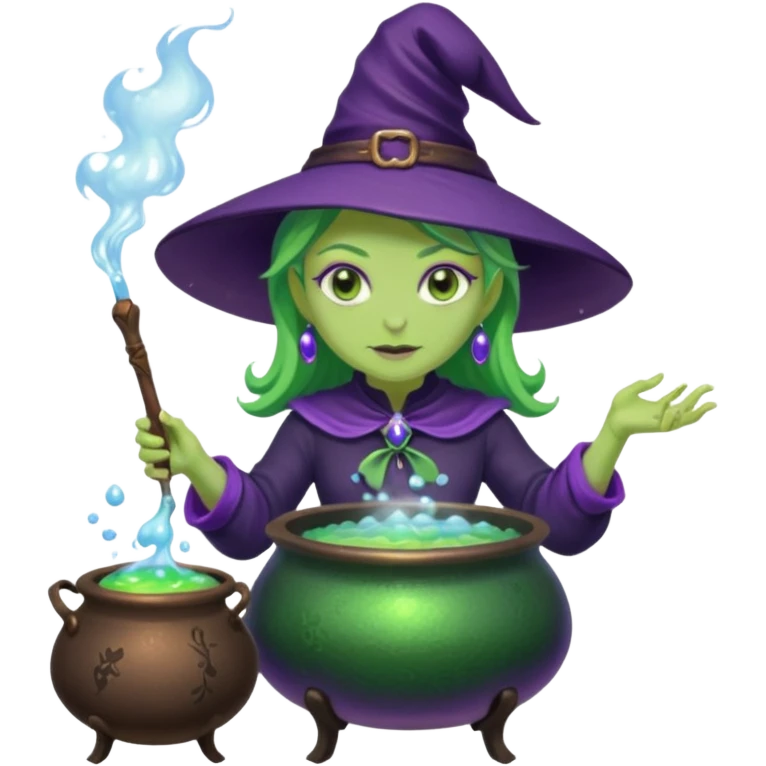 green witch cooking potion emoji