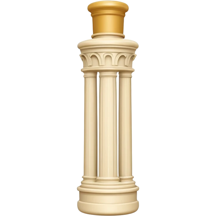 Creamy salad dressing in a bottle shaped like a roman ionic column emoji