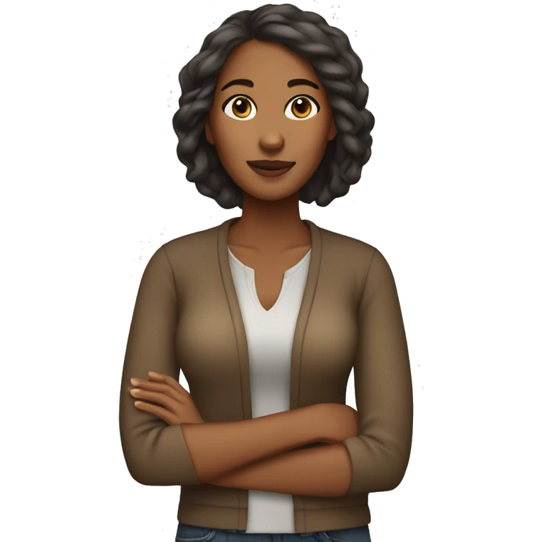 casual style brown skinned woman emoji