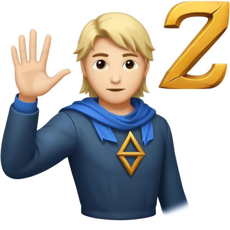 human mystic drawing rune formula mid-air emoji