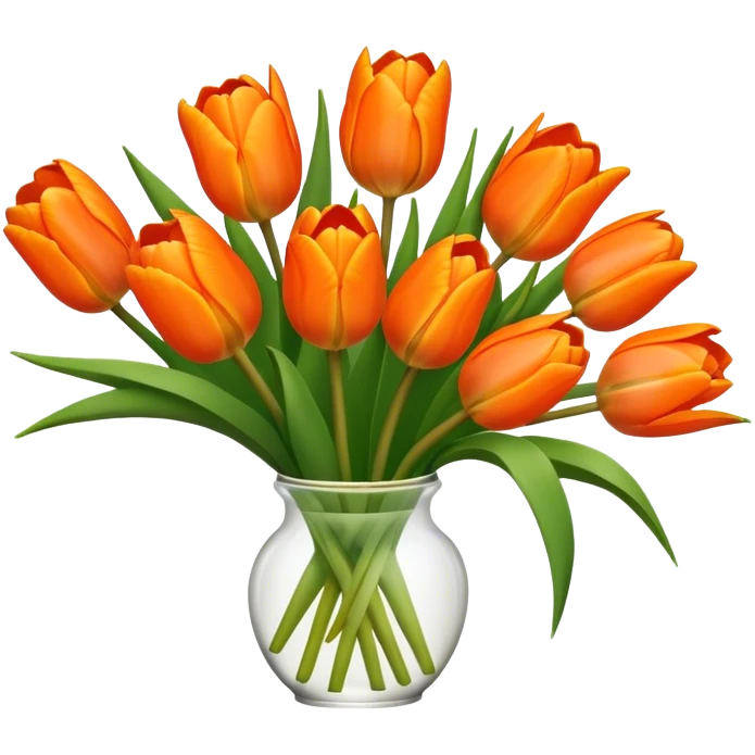 Orange tulips buque emoji