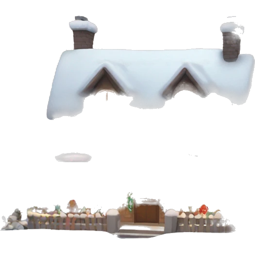 Snowy Christmas house  emoji