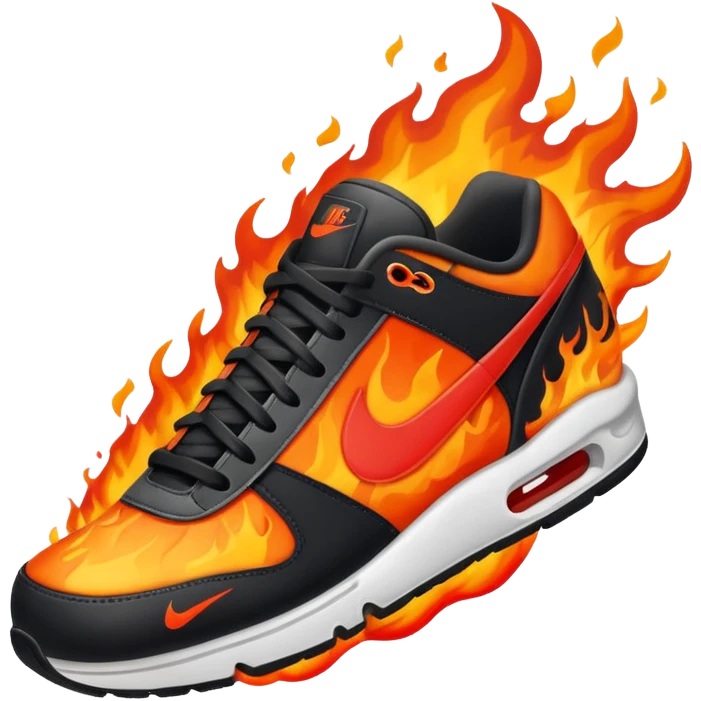 Nike shoe on fire  emoji