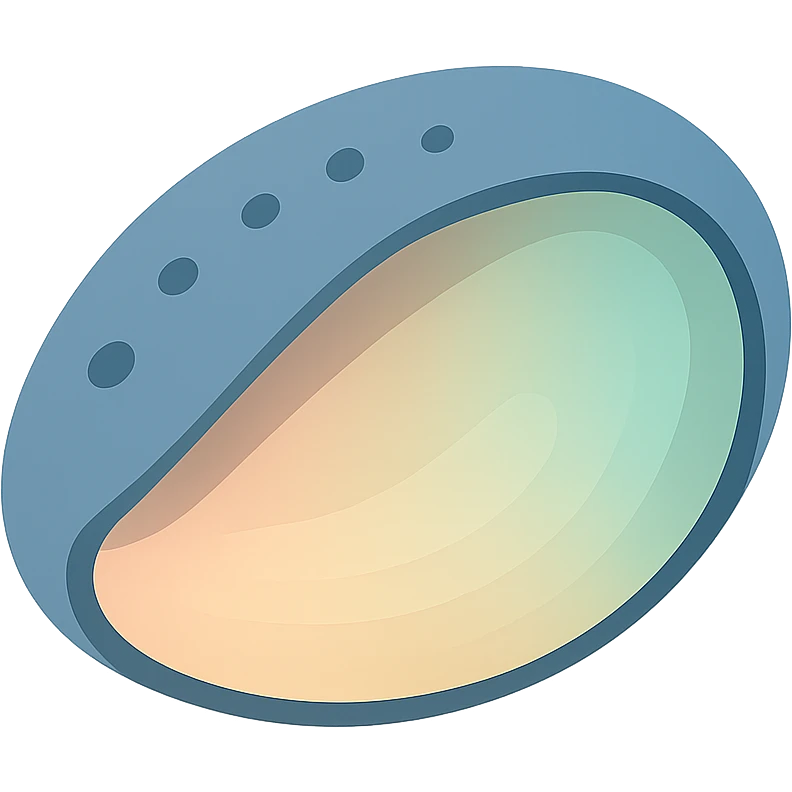 minimal flat icon of abalone, simple shapes, clean lines emoji