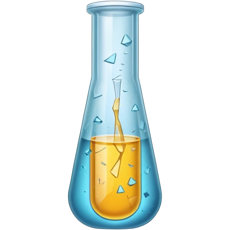 cracks on the  Test Tube emoji