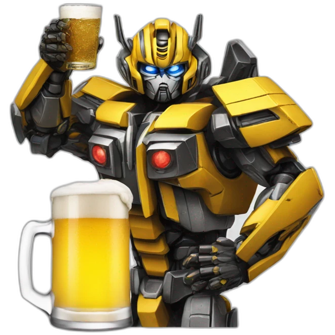 transformers bumblebee drink beer emoji