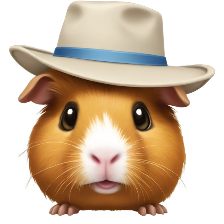 Guinea pig wearing a hat emoji