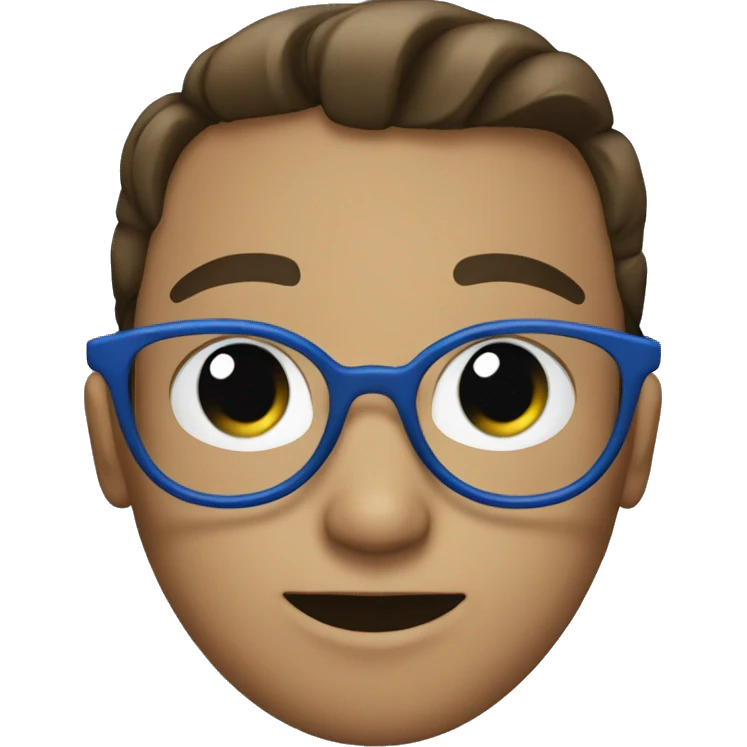 boy with glasses in blue emoji
